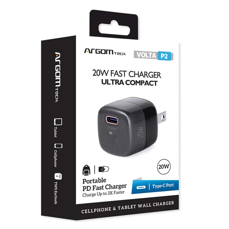 Cargador de Pared Argom Fast Charge Vola P2 Nano Pro PD 20W USB-C