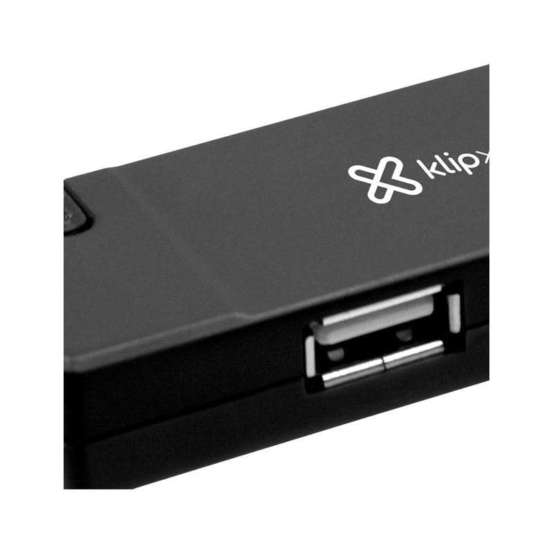 Hub Klip Xtreme 4-Puertos USB 2.0 Negro