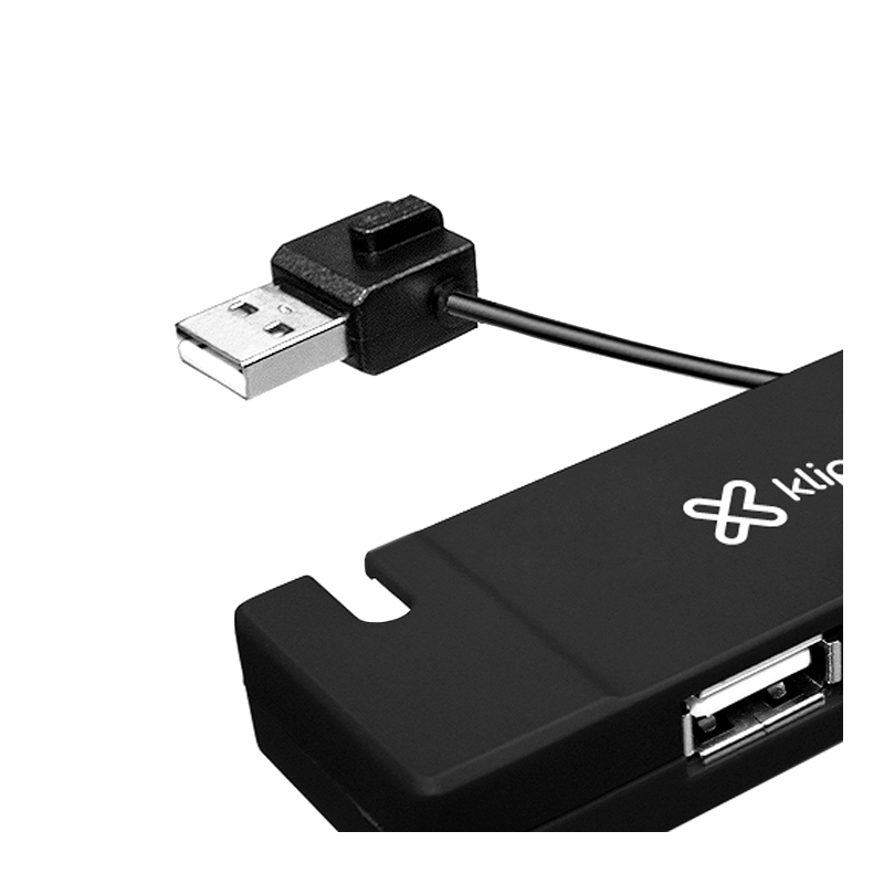 Hub Klip Xtreme 4-Puertos USB 2.0 Negro