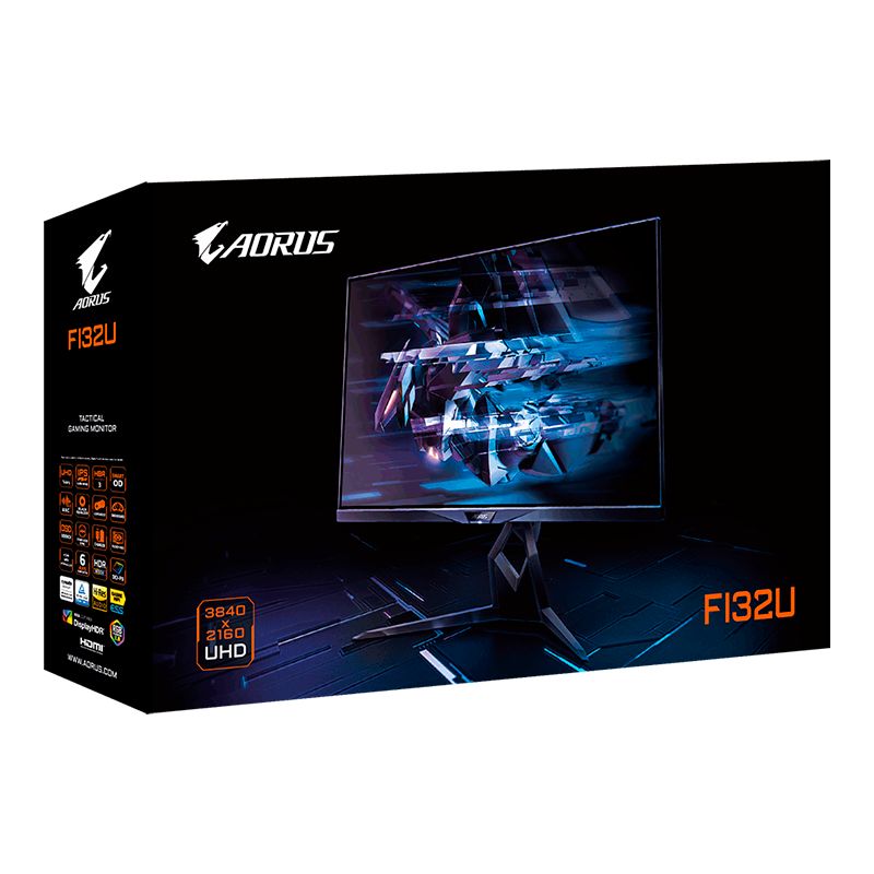 Monitor Gaming 31.5" LED Gigabyte AORUS FI32U 4K UHD 3840x2160 144Hz 1ms DP HDMI USB