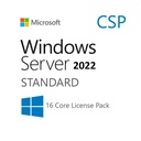 Licencia de Windows Server Standard 2022 16 Cores CSP Perpetuo
