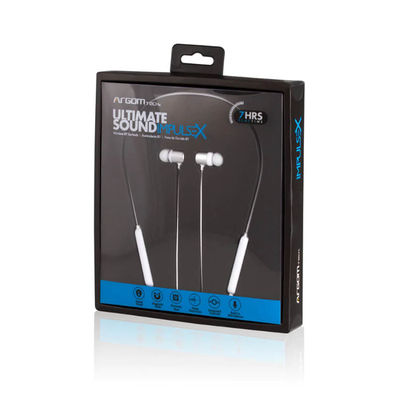 Audífonos Argom ARG-HS-3810WT BT In-ear Ultimate Sound Impulse con Micrófono Blanco