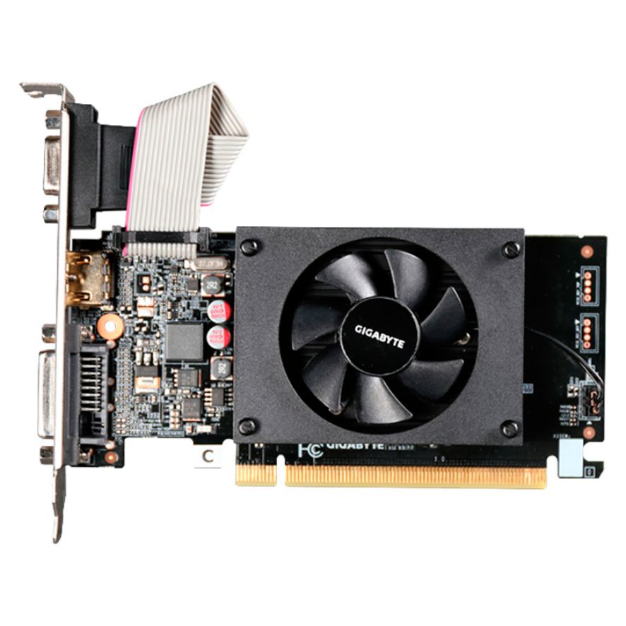 Tarjeta de Vídeo 1GB DDR3 Gigabyte GeForce GT 710 VGA DVI-D HDMI PCIe 2.0