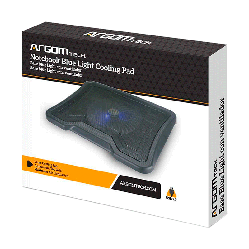 Ventilador para Notebook Argom USB LED Azul