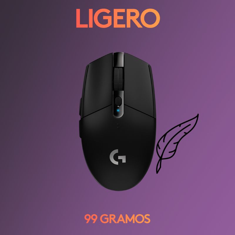 Mouse Inalámbrico Gaming Logitech G305 LIGHTSPEED Óptico 12000DPI Negro