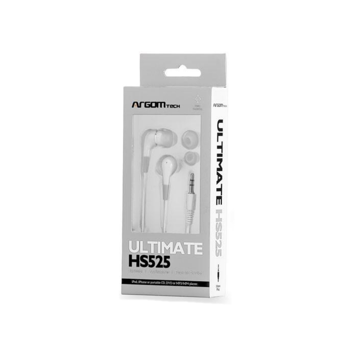 Audifonos Argom 3.5mm In-ear Ultimate HS525 Blanco