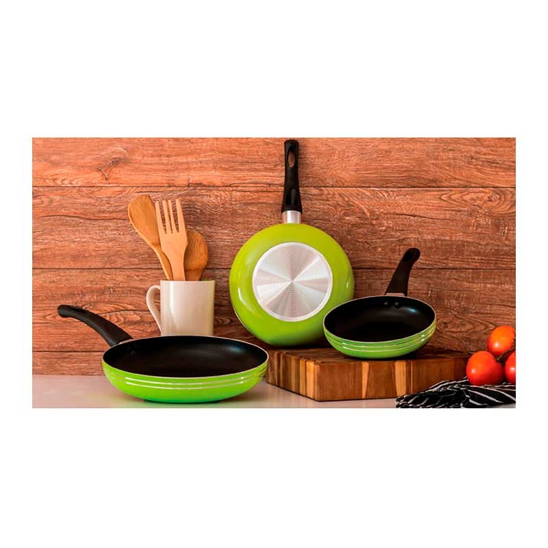 Juego de Sartenes Picca Turín 3 Piezas Dyflon Verde