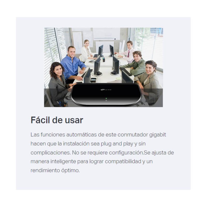 Switch TP-Link TL-SG1005D 5 Puertos 10/100/1000Mbps