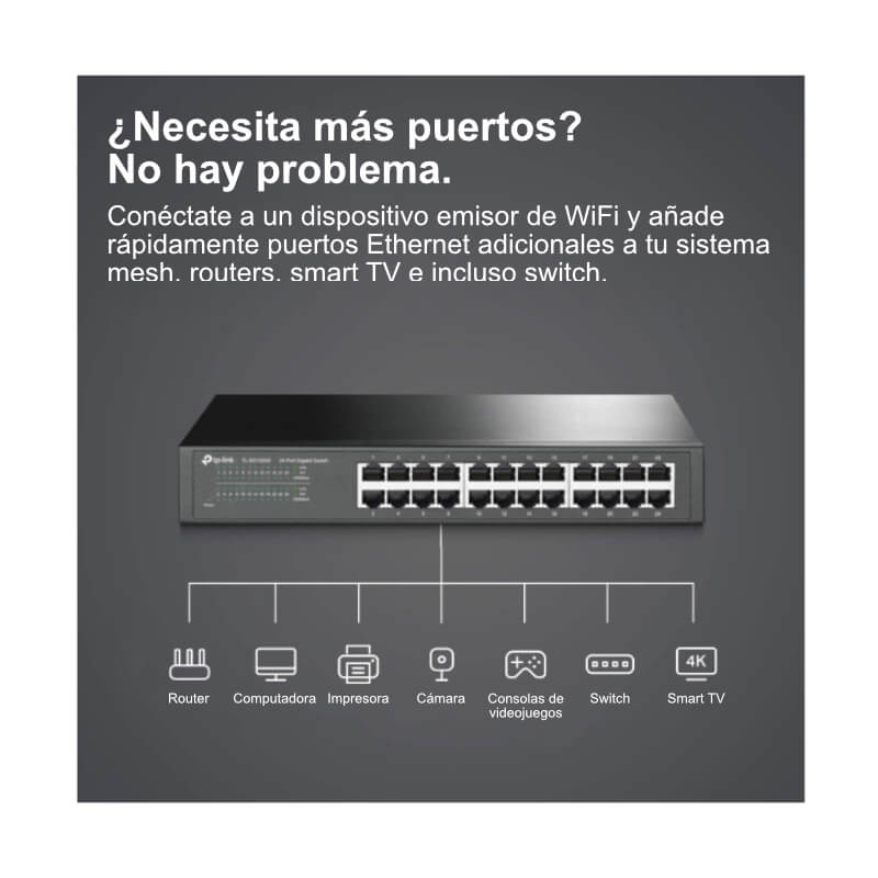 Switch TP-Link TL-SG1024D 24 Puertos 10/100/1000Mbps Rackmount