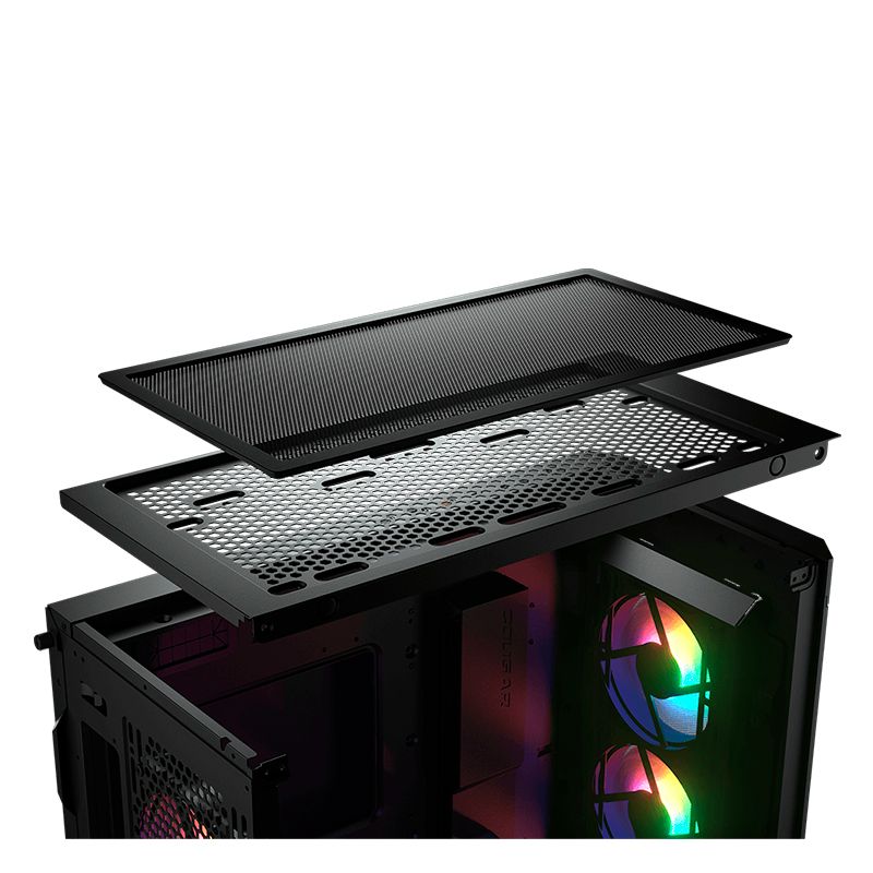 Case Gaming Cougar Duoface Pro RGB Media Torre Vidrio Templado E-ATX Negro (Sin Fuente)