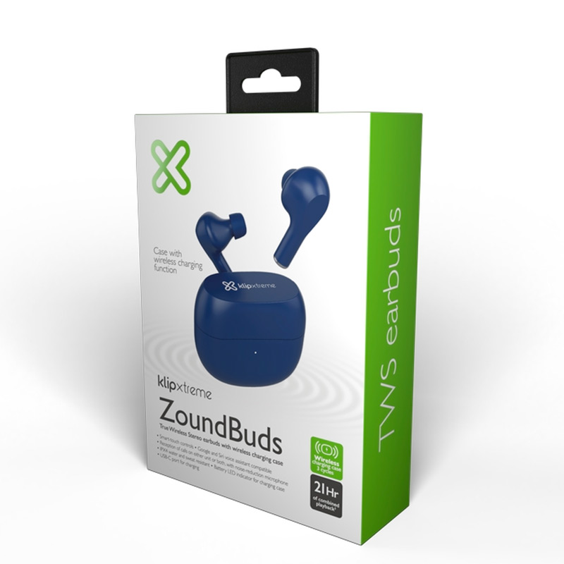 Audífonos Bluetooth Klip Xtreme ZoundBuds In-ear con Micrófono Azul