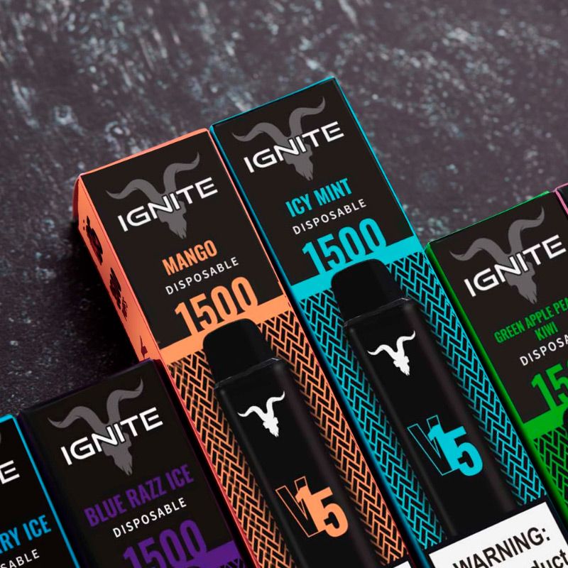 Vape Electronico Ignite V15 puffs 1500 Nic 5g Strawberry Apple Watermelon