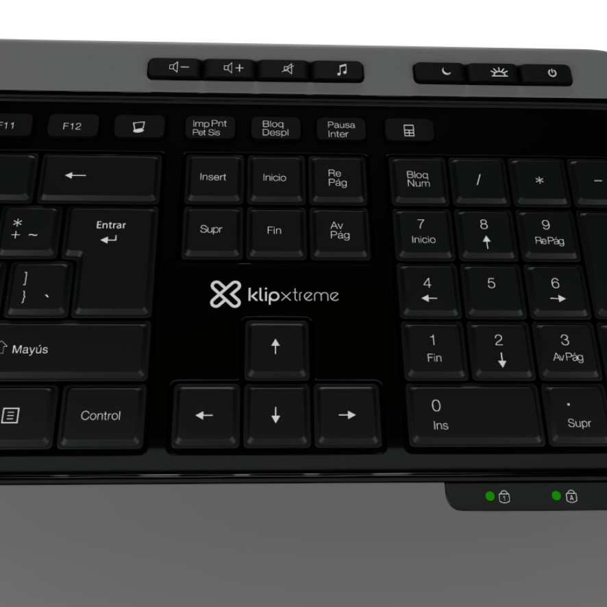 Teclado y Mouse inalámbrico Klip Xtreme Magnifik USB Negro/Gris Español