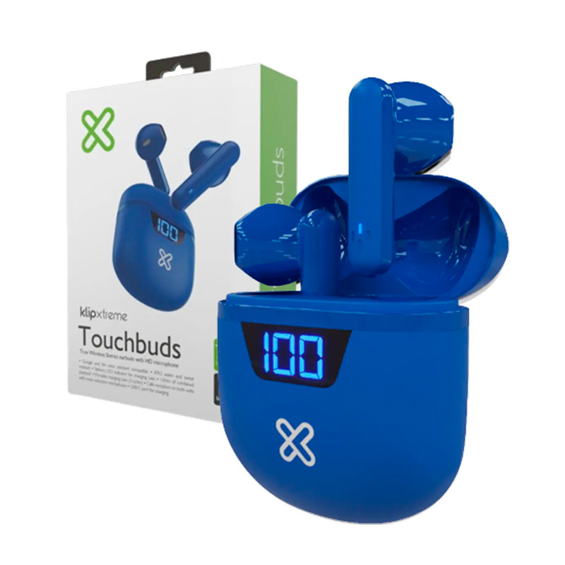 Audífonos Bluetooth Klip Xtreme Touchbuds In-ear con Micrófono Azul