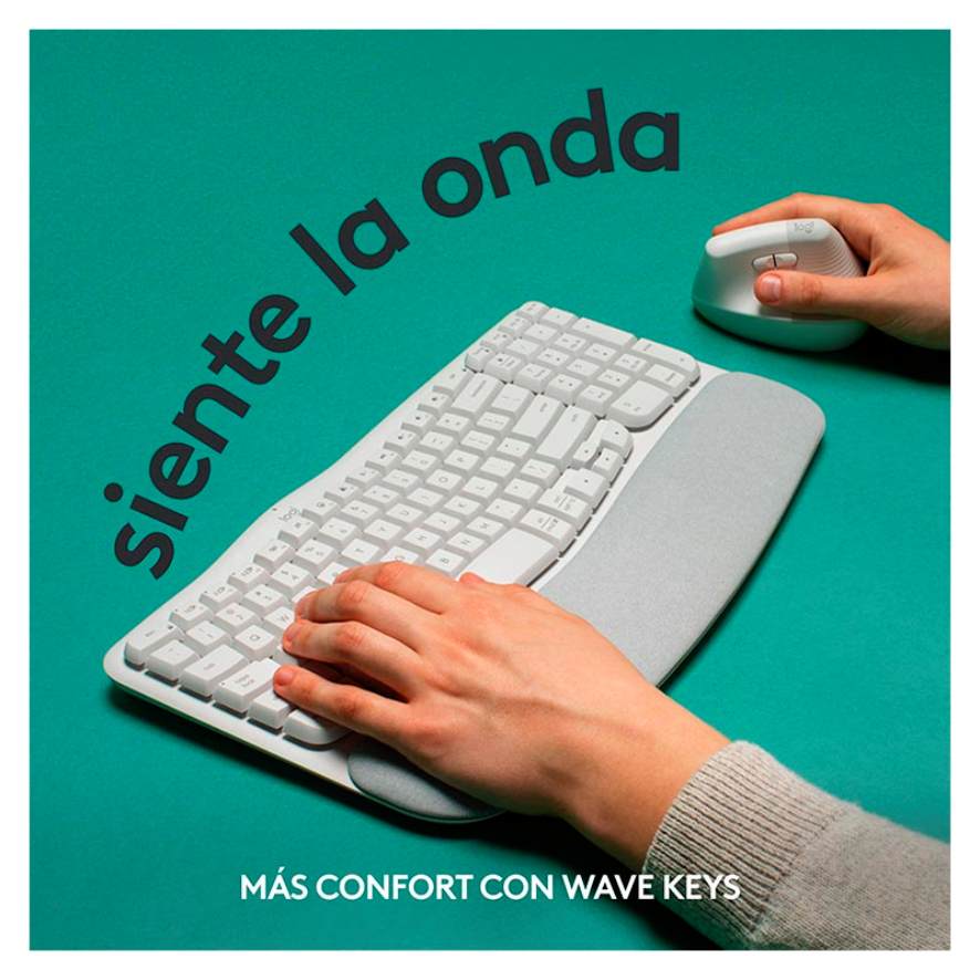 Teclado Inalámbrico Logitech Wave Keys Blanco Español