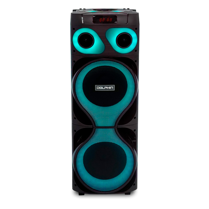 Bocina Dolphin SP-2150RBT X-Bass Dual 12" Bluetooth 120W Negro