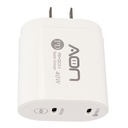Cargador de Pared AON Fast Charge Dual USB-C 40W​​ Blanco