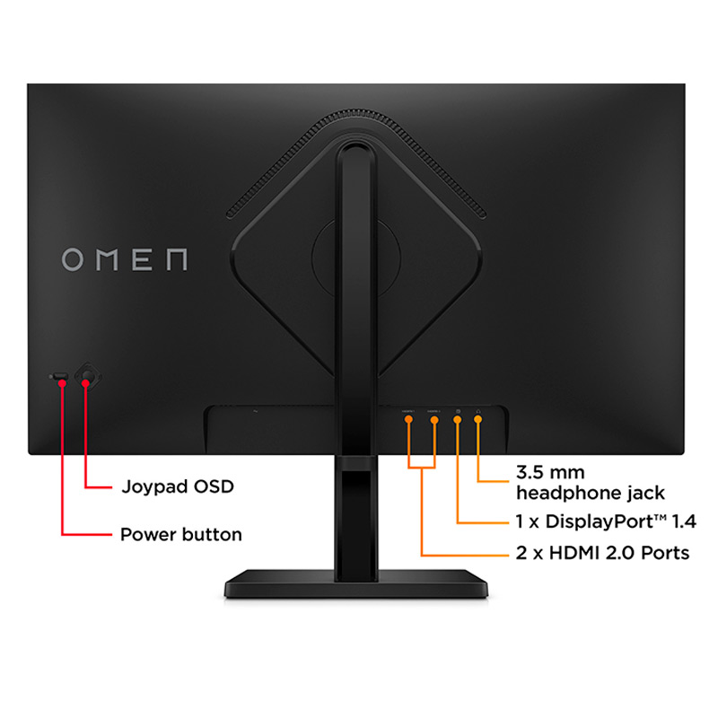 Monitor Gaming 27" LED OMEN by HP FHD 1920x1080 165Hz HDMI DP