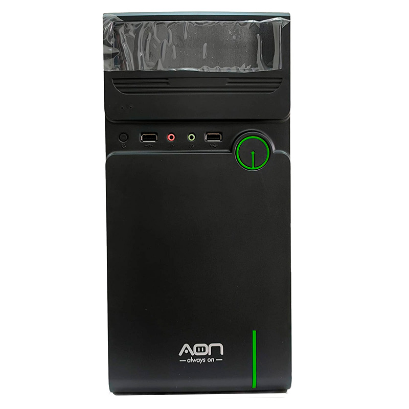 Case AON Tech-Tower 250 Media Torre Micro-ATX Negro (Con Fuente)