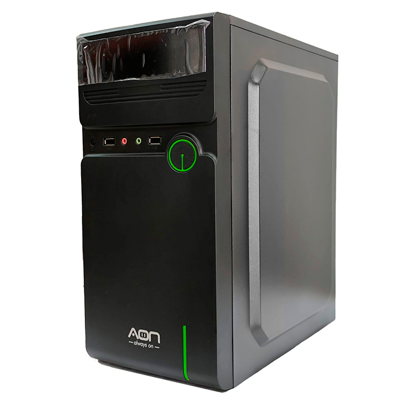 Case AON Tech-Tower 250 Media Torre Micro-ATX Negro (Con Fuente)