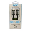 Cable USB-C a USB-C AON AO-CB-5015 1 Metro Negro 5Gbps 100W