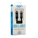 Cable USB-C a USB-C AON AO-CB-5016 2 Metros Negro 5Gbps 65W