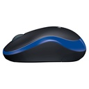 Mouse Inalámbrico Logitech M185 1000DPI Negro Con Azul