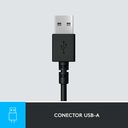 Audifonos tipo Headset Logitech H390 USB con Micrófono Negro