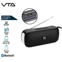 Bocina Bluetooth VTA+ Recargable Solar + Linterna 12W Negro