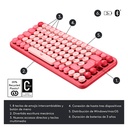 Teclado Mecánico Inalámbrico Logitech POP Rosado Español