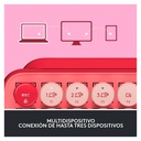 Teclado Mecánico Inalámbrico Logitech POP Heartbreaker Fucsia-Rosado Español