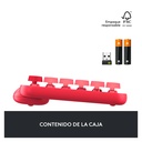 Teclado Mecánico Inalámbrico Logitech POP Heartbreaker Fucsia-Rosado Español