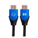 Cable HDMI 2.1 8K UnnoTekno CB4227BL 1.5 Metros Macho-Macho Negro