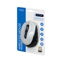 Mouse Inalámbrico UnnoTekno Contour 1600DPI Plateado