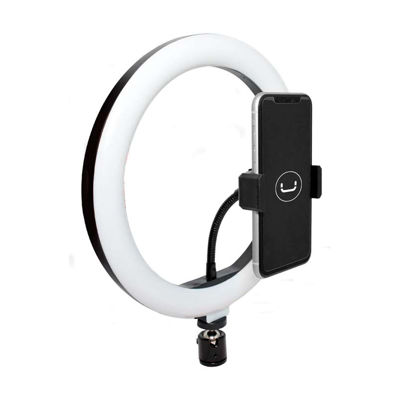 Aro de luz UnnoTekno de 10" LED con trípode