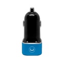 Cargador UnnoTekno para Carro Dual USB-C USB-A 28W Negro/Celeste