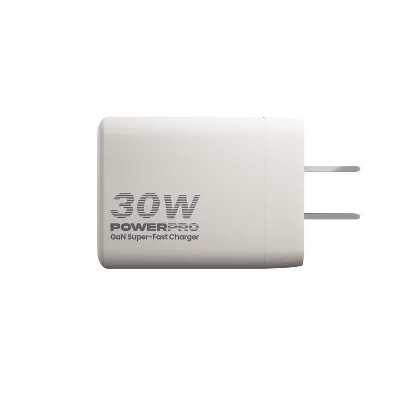 Cargador de Pared UnnoTekno PowerPro Dual USB-C 30W​​ Blanco