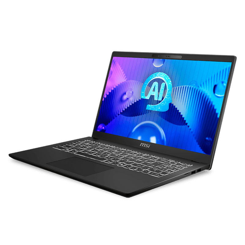 Laptop MSI MODERN 15.6" Intel Core Ultra 9 185H 64GB RAM 1TB SSD Negro W11 Pro Teclado Inglés