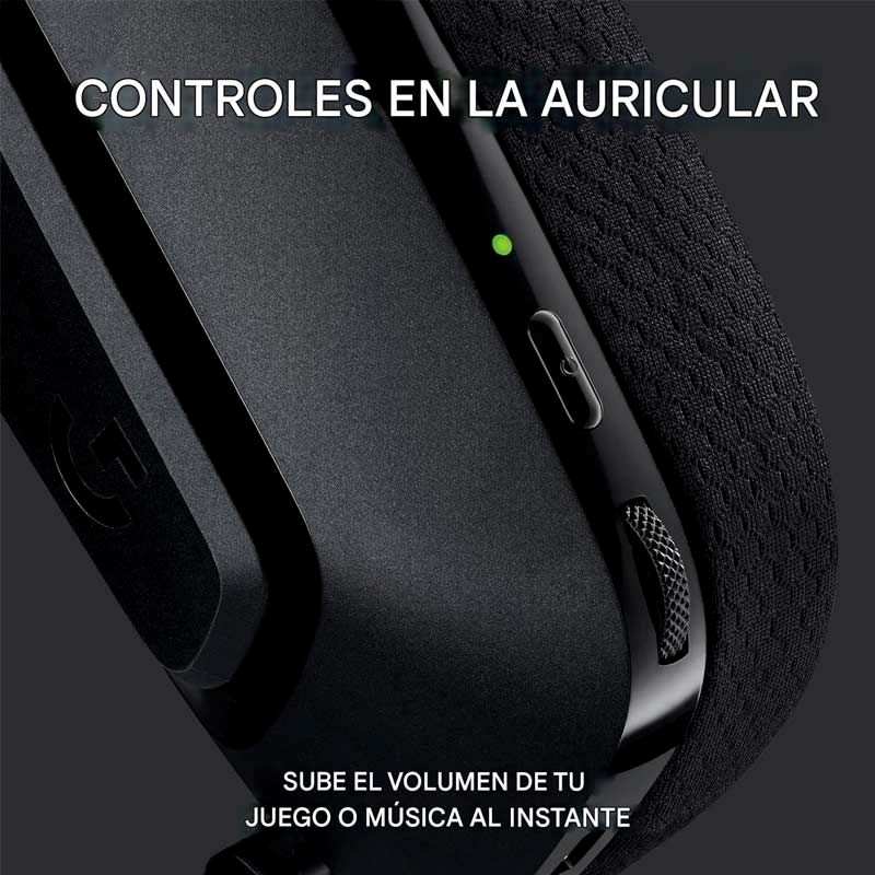 Audifonos tipo Headset Logitech G535 Lightspeed USB 3.5mm con Micrófono Negro