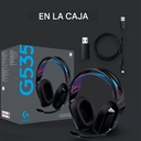 Audifonos tipo Headset Logitech G535 Lightspeed USB 3.5mm con Micrófono Negro