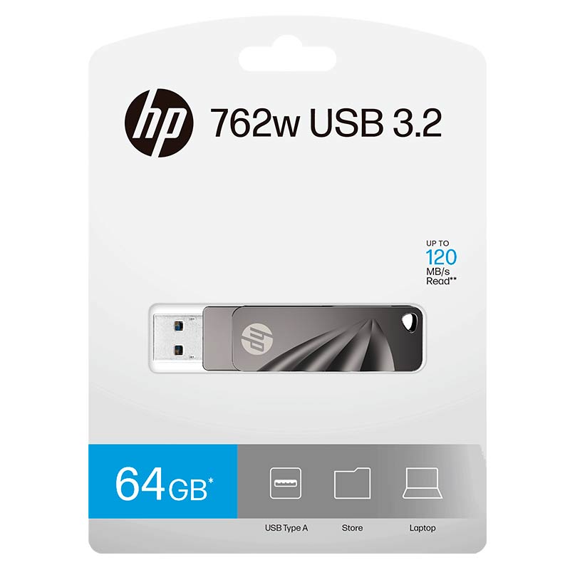 Memoria USB HP 64GB 762W 3.2 Gris