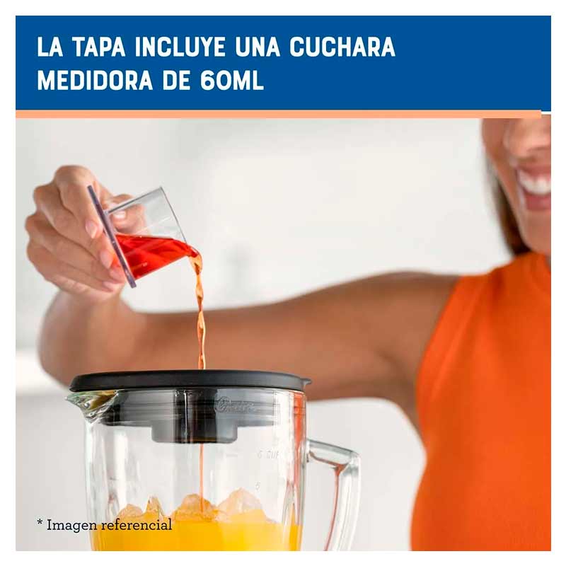 Licuadora Oster BLSTPEG-BPB 6 Velocidades Jarra de Vidrio 1.5 Lt Negro 800 W
