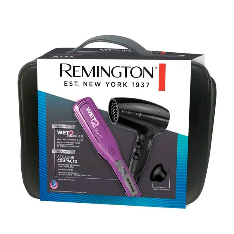 Combo Remington Secadora + Alisadora Wet To Dry