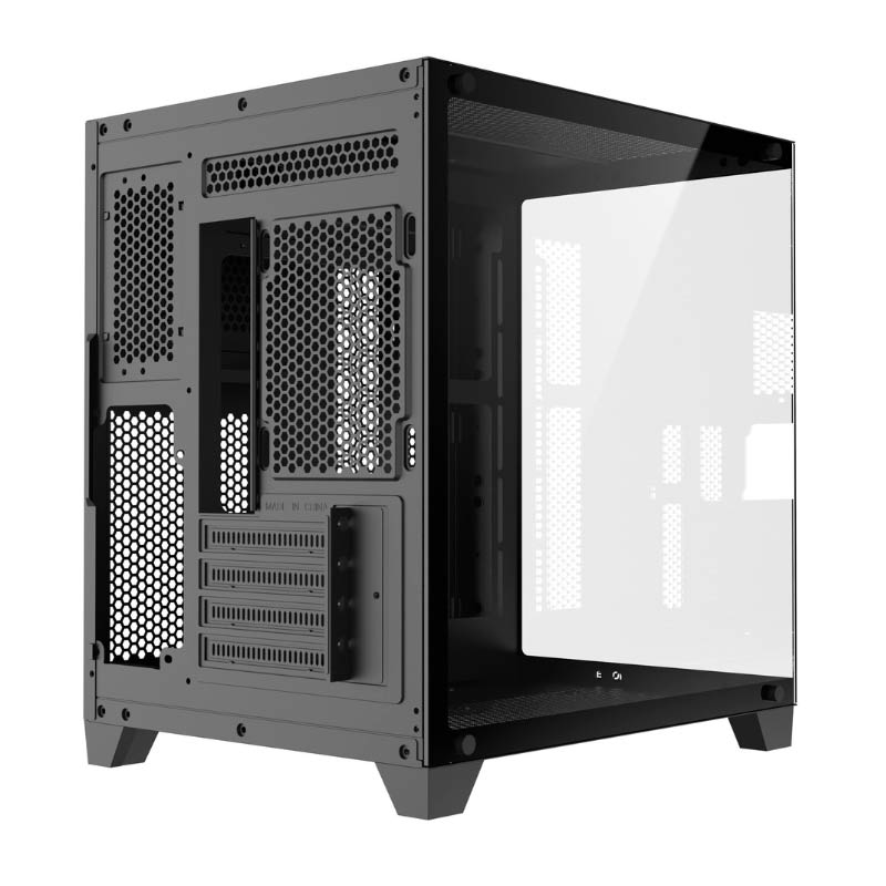 Case Vektor Tech QGM-570 Media Torre Vidrio Templado Micro-ATX Negro