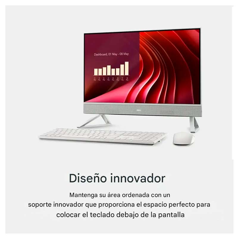 Computadora AIO Dell Inspiron 5352 24" Core 5 120U 16GB RAM 512GB SSD W11 Home Teclado Ingles