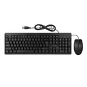 Teclado y Mouse Alámbrico Unno Tekno Klass USB Ingles Negro