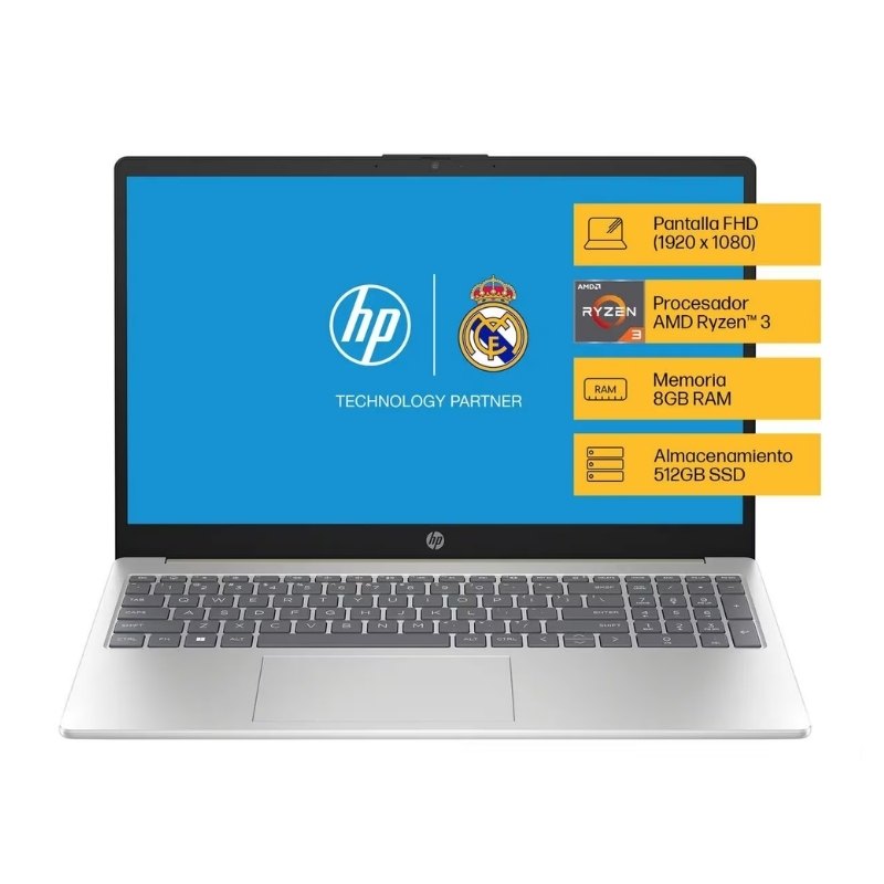 Bundle Laptop HP 15-fc0043la 15.6" FHD Ryzen 3 7320U 8GB RAM LPDDR5 512GB SSD Windows 11 Home Teclado Español + Impresora HP Smart Tank 210