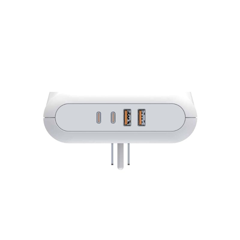 Conector de Pared Unno Tekno PW5086WT PowerPod 6-en-1 Giratorio Blanco