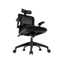 Silla de Oficina VektorTech Mesh con Reposacabezas Negra