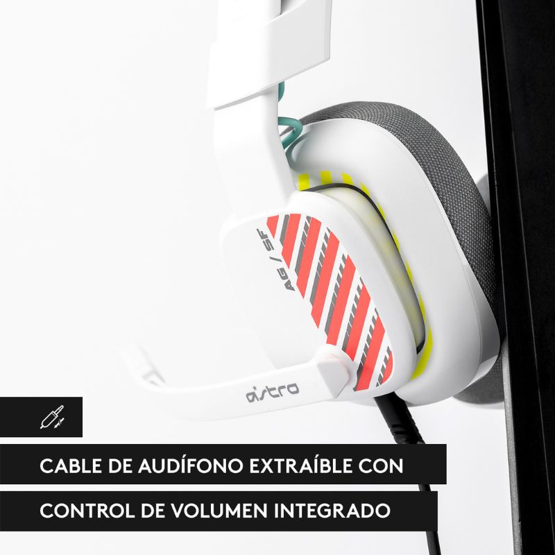 Audífonos tipo Headset Logitech Astro Gaming A10 Gen 2 Xbox 3.5mm con Micrófono Blanco